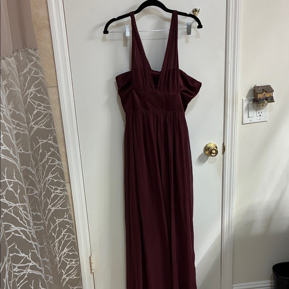 Dessy Collection Burgundy Sleeveless Gown Sz 8